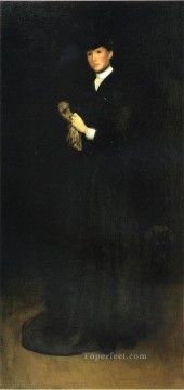  negro Pintura al %C3%B3leo - Arreglo en negro nº 8Retrato de la señora Cassatt pintor tonalista Joseph DeCamp